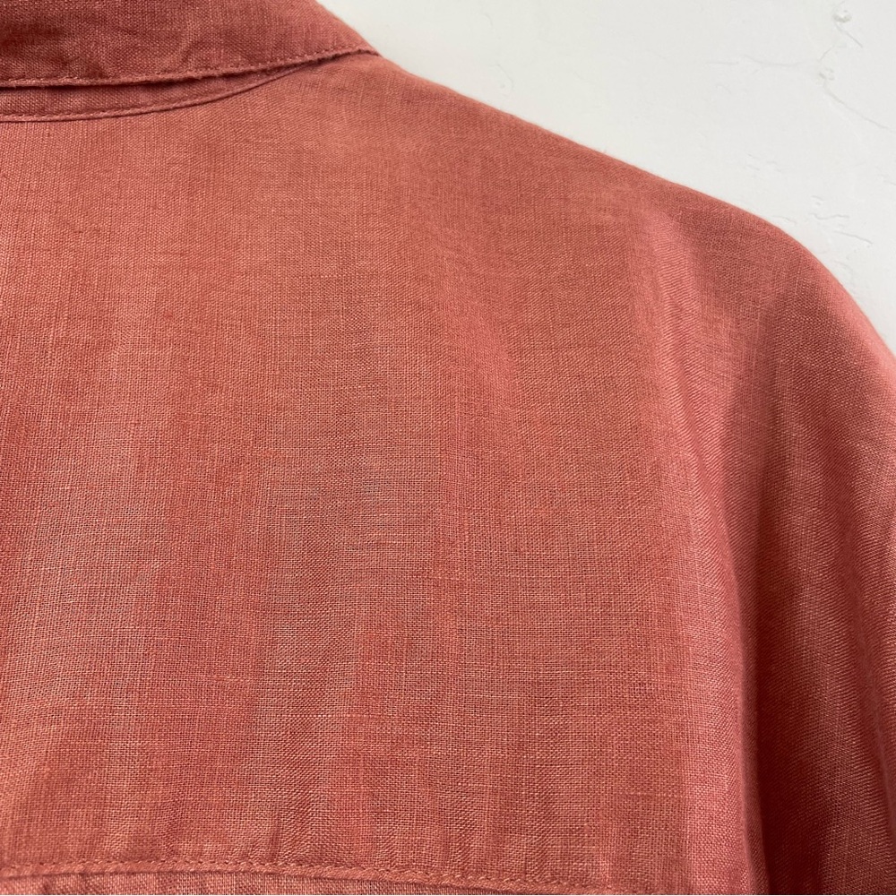 Gap Short Sleeve Dolman Linen Shirt Women’s Collared Boxy Button Front Top in XL - Picture 8 of 15